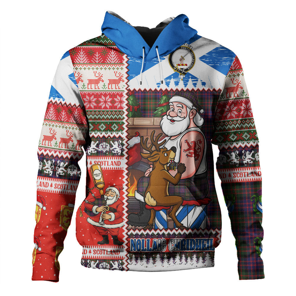 ScotsTee Shop Scottish MacBrayne Clan Crest Tartan Hoodie Santa Tattoo Christmas Comic Patchwork Style