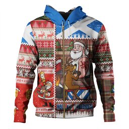 ScotsTee Shop Scottish MacGlashan Weathered Clan Crest Tartan Hoodie Santa Tattoo Christmas Comic Patchwork Style
