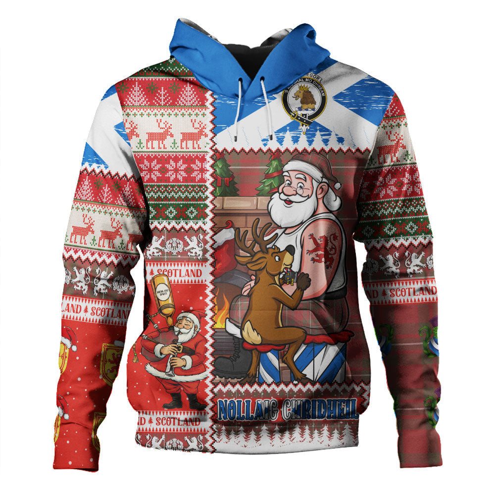ScotsTee Shop Scottish MacGregor (Gregor) Weathered Clan Crest Tartan Hoodie Santa Tattoo Christmas Comic Patchwork Style