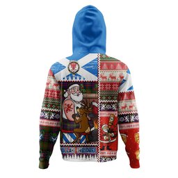 ScotsTee Shop Scottish MacDonnell Clan Crest Tartan Hoodie Santa Tattoo Christmas Comic Patchwork Style