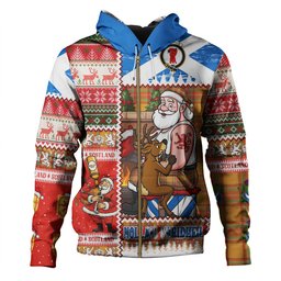 ScotsTee Shop Scottish MacBrair Ancient Clan Crest Tartan Hoodie Santa Tattoo Christmas Comic Patchwork Style