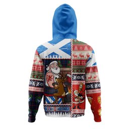 ScotsTee Shop Scottish MacCorquodale Modern Clan Crest Tartan Hoodie Santa Tattoo Christmas Comic Patchwork Style