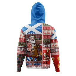 ScotsTee Shop Scottish MacTavish Ancient Clan Crest Tartan Hoodie Santa Tattoo Christmas Comic Patchwork Style