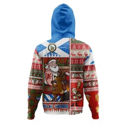 ScotsTee Shop Scottish Maxwell Ancient Clan Crest Tartan Hoodie Santa Tattoo Christmas Comic Patchwork Style
