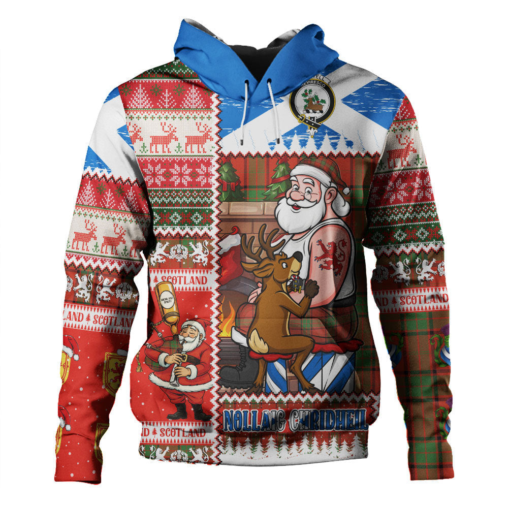 ScotsTee Shop Scottish Maxwell Ancient Clan Crest Tartan Hoodie Santa Tattoo Christmas Comic Patchwork Style