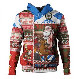 ScotsTee Shop Scottish Maxwell Ancient Clan Crest Tartan Hoodie Santa Tattoo Christmas Comic Patchwork Style