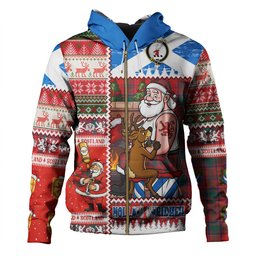 ScotsTee Shop Scottish MacLintock Modern Clan Crest Tartan Hoodie Santa Tattoo Christmas Comic Patchwork Style