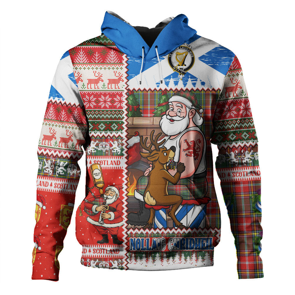 ScotsTee Shop Scottish MacWhirter Modern Clan Crest Tartan Hoodie Santa Tattoo Christmas Comic Patchwork Style