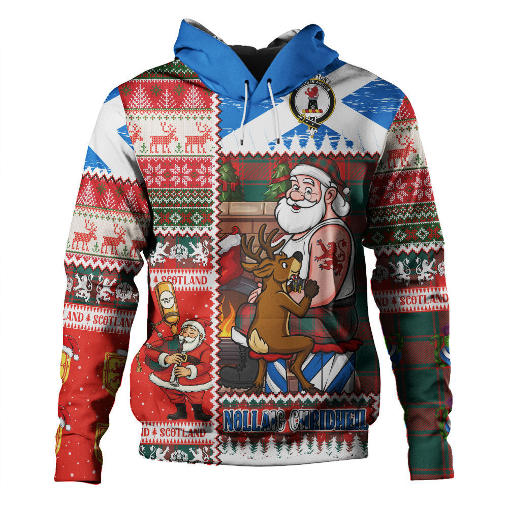 ScotsTee Shop Scottish Middleton Weathered Clan Crest Tartan Hoodie Santa Tattoo Christmas Comic Patchwork Style