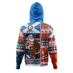 ScotsTee Shop Scottish McCorquodale Clan Crest Tartan Hoodie Santa Tattoo Christmas Comic Patchwork Style
