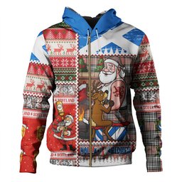 ScotsTee Shop Scottish Napier Rose Ancient Clan Crest Tartan Hoodie Santa Tattoo Christmas Comic Patchwork Style