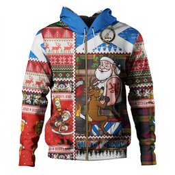 ScotsTee Shop Scottish MacMillan Modern Clan Crest Tartan Hoodie Santa Tattoo Christmas Comic Patchwork Style