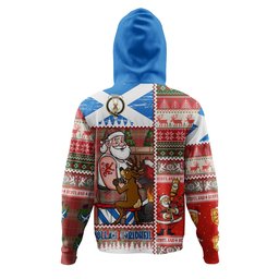 ScotsTee Shop Scottish Maver Weathered Clan Crest Tartan Hoodie Santa Tattoo Christmas Comic Patchwork Style