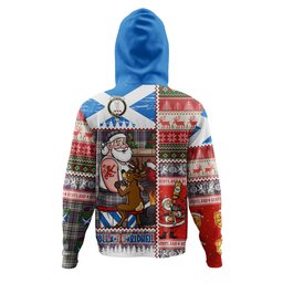 ScotsTee Shop Scottish Napier Weathered Clan Crest Tartan Hoodie Santa Tattoo Christmas Comic Patchwork Style