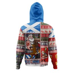 ScotsTee Shop Scottish Napier Weathered Clan Crest Tartan Hoodie Santa Tattoo Christmas Comic Patchwork Style