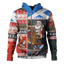 ScotsTee Shop Scottish Murray Modern Clan Crest Tartan Hoodie Santa Tattoo Christmas Comic Patchwork Style