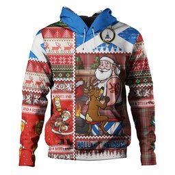 ScotsTee Shop Scottish Morrison Weathered Clan Crest Tartan Hoodie Santa Tattoo Christmas Comic Patchwork Style