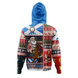 ScotsTee Shop Scottish Rankin Modern Clan Crest Tartan Hoodie Santa Tattoo Christmas Comic Patchwork Style
