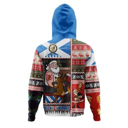 ScotsTee Shop Scottish Newlands (Walker Newlands) Modern Clan Crest Tartan Hoodie Santa Tattoo Christmas Comic Patchwork Style