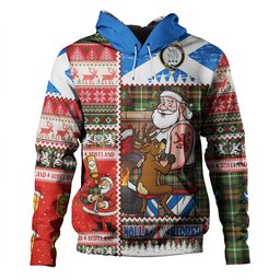 ScotsTee Shop Scottish Ramsay Orange Ancient Clan Crest Tartan Hoodie Santa Tattoo Christmas Comic Patchwork Style