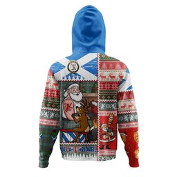 ScotsTee Shop Scottish Ralston US Modern Clan Crest Tartan Hoodie Santa Tattoo Christmas Comic Patchwork Style
