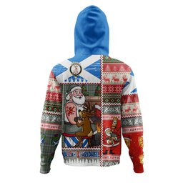 ScotsTee Shop Scottish Toshach Weathered Clan Crest Tartan Hoodie Santa Tattoo Christmas Comic Patchwork Style