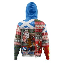 ScotsTee Shop Scottish Toshach Weathered Clan Crest Tartan Hoodie Santa Tattoo Christmas Comic Patchwork Style