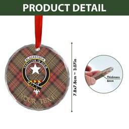 ScotsTee Shop Blackstock Hunting Weathered Clan Crest Tartan Glass Ornament