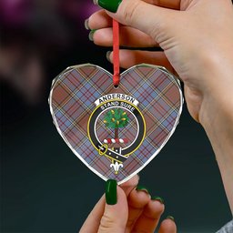 ScotsTee Shop Anderson Weathered Clan Crest Tartan Glass Ornament