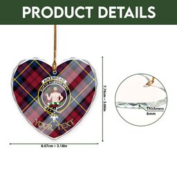 ScotsTee Shop Aitken Modern Clan Crest Tartan Glass Ornament