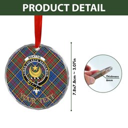 ScotsTee Shop Beattie Modern Clan Crest Tartan Glass Ornament