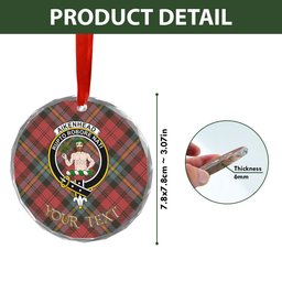 ScotsTee Shop Aitken Weathered Clan Crest Tartan Glass Ornament