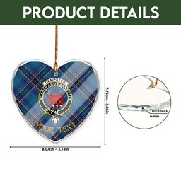 ScotsTee Shop Dempster Modern Clan Crest Tartan Glass Ornament
