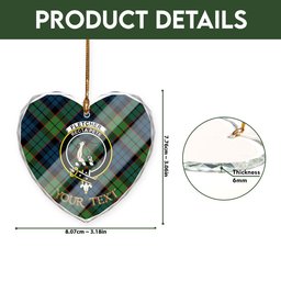 ScotsTee Shop Fletcher Family Modern Clan Crest Tartan Glass Ornament