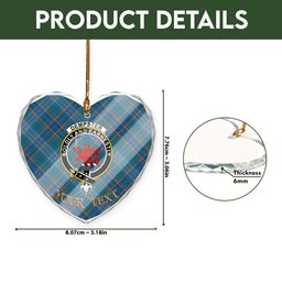 ScotsTee Shop Dempster Ancient Clan Crest Tartan Glass Ornament