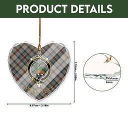 ScotsTee Shop Dinwoodie Weathered Clan Crest Tartan Glass Ornament