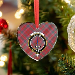 ScotsTee Shop Dalziel Weathered Clan Crest Tartan Glass Ornament