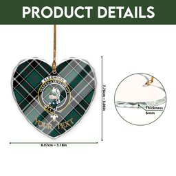 ScotsTee Shop Cleghorn Modern Clan Crest Tartan Glass Ornament