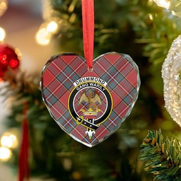 ScotsTee Shop Drummond Weathered Clan Crest Tartan Glass Ornament