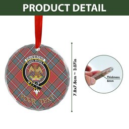 ScotsTee Shop Drummond Weathered Clan Crest Tartan Glass Ornament