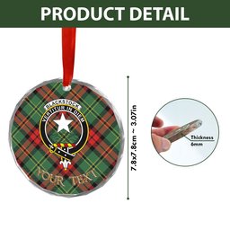 ScotsTee Shop Blackstock Hunting Modern Clan Crest Tartan Glass Ornament