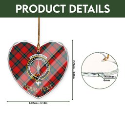 ScotsTee Shop Cruikshank Modern Clan Crest Tartan Glass Ornament