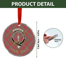 ScotsTee Shop Cruikshank Weathered Clan Crest Tartan Glass Ornament