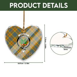ScotsTee Shop Carlisle (Carlill) Weathered Clan Crest Tartan Glass Ornament