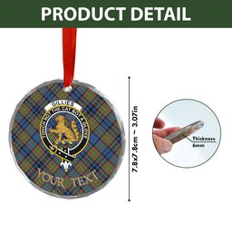 ScotsTee Shop Gillies Modern Clan Crest Tartan Glass Ornament