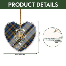 ScotsTee Shop Gillies Modern Clan Crest Tartan Glass Ornament