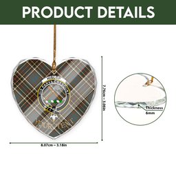 ScotsTee Shop Hislop #2 Weathered Clan Crest Tartan Glass Ornament