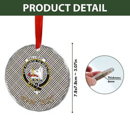 ScotsTee Shop Halliday (Holliday) Weathered Clan Crest Tartan Glass Ornament