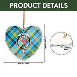 ScotsTee Shop Laing (Lang) Modern Clan Crest Tartan Glass Ornament
