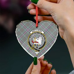 ScotsTee Shop Halliday (Holliday) Modern Clan Crest Tartan Glass Ornament